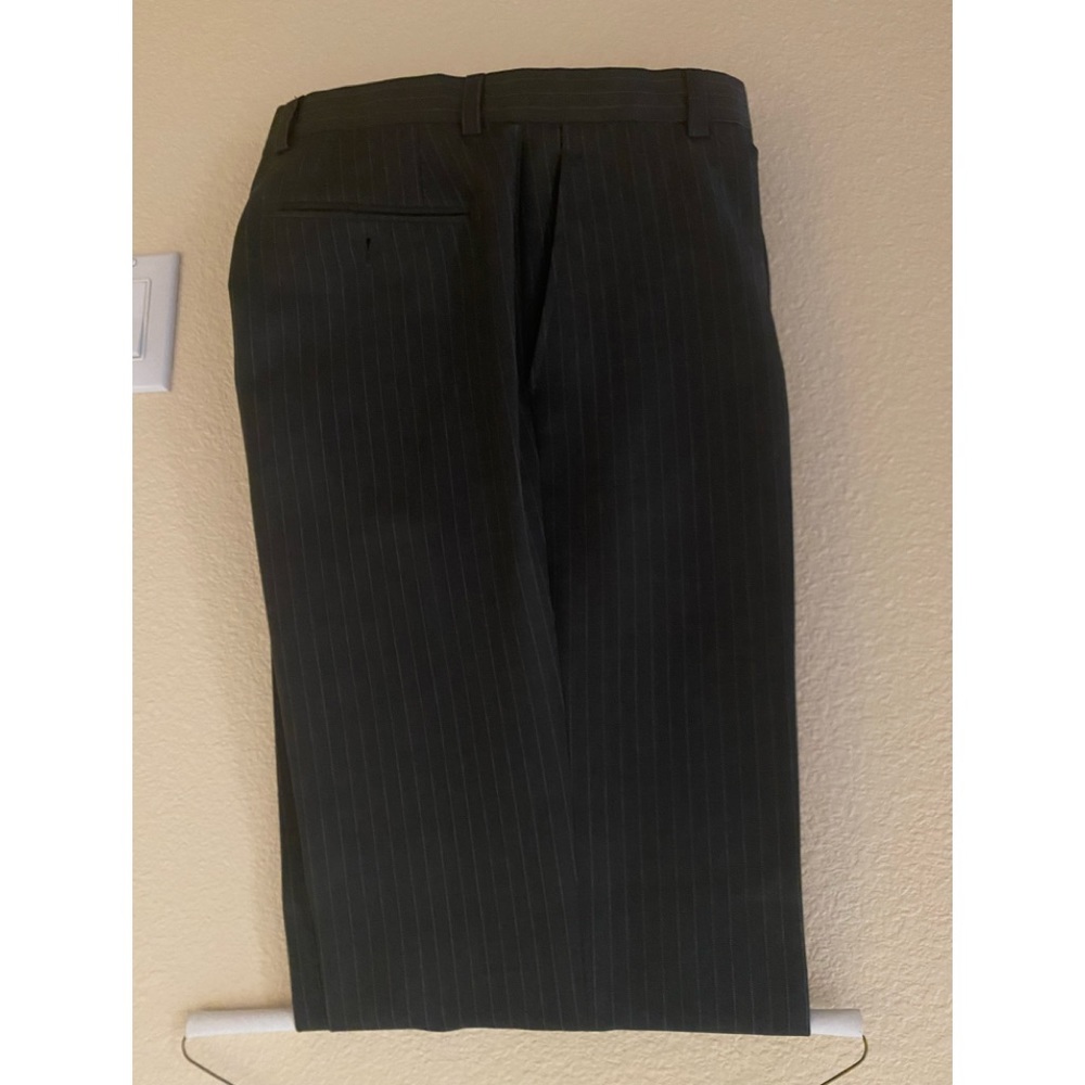 Dark Gray Pinstripe Slacks